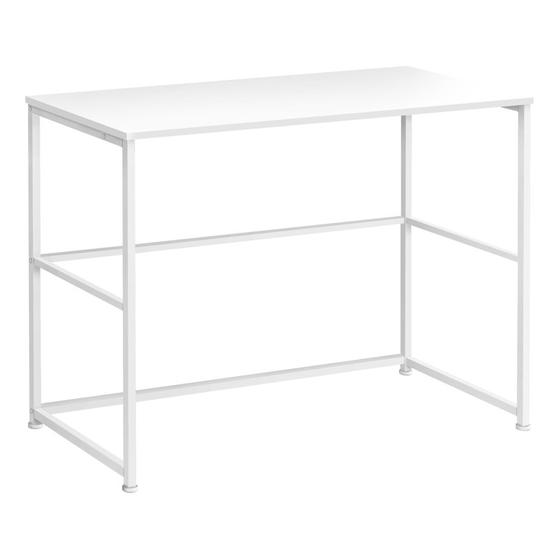 Computer Desk, Home Office, Laptop, Left, Right Set-up, Storage Drawers, 40"L, Work, Metal, White/White