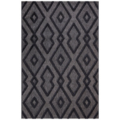 Adalayde Geometric Machine Made Indoor / Outdoor Area Rug