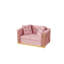 Canapé-lit convertible 2 places Bellagio 60,6 po en velours avec coussins pour petits espaces-135553748