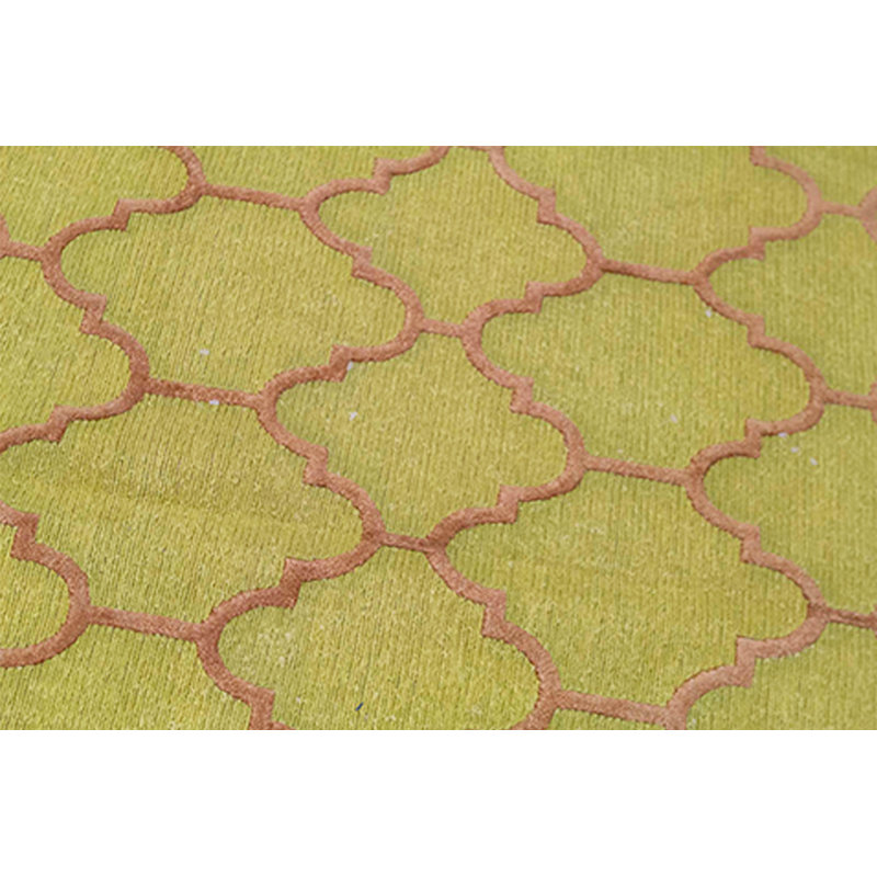 Himalayan Cotton Geometric Area Rug in Yellow