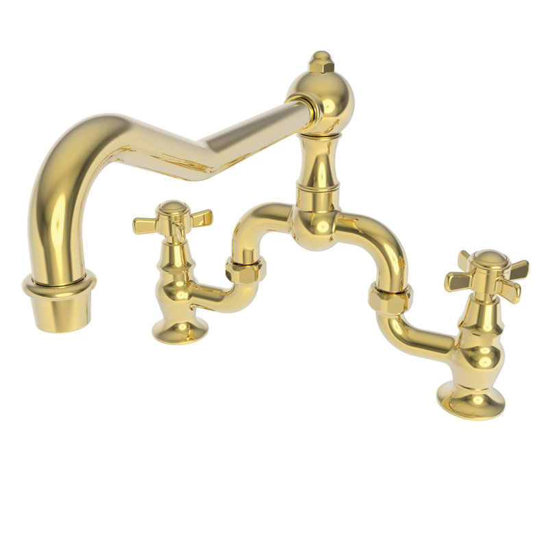 Fairfield Kitchen Bridge Faucet, Forever Brass