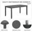Ensemble de table de salle à manger 6 pièces avec banc et chaises-2076301287-2076301281-2076301283