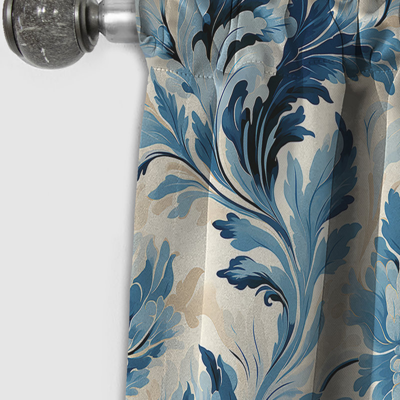 Sheba - Rideau ikat - Rideau ikat occultant en velours - 1 panneau, L 52 po x L 108 po
