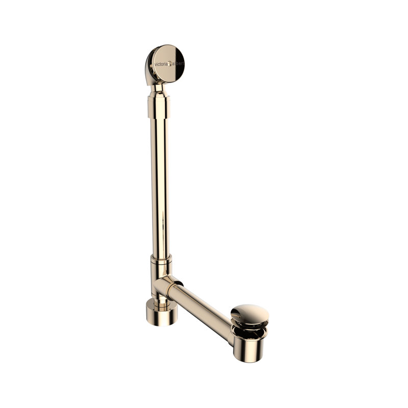 Freestanding Bathtub Drain Kit for Above-Floor Installation Box, Polished Nickel
