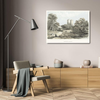 «Red Barrel Studio® Inconnu», art sur toile tendue: Borthwick Castle