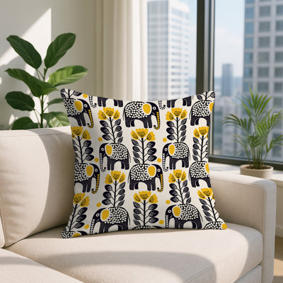 Coussin décoratif intérieur / extérieur Vance Elephant