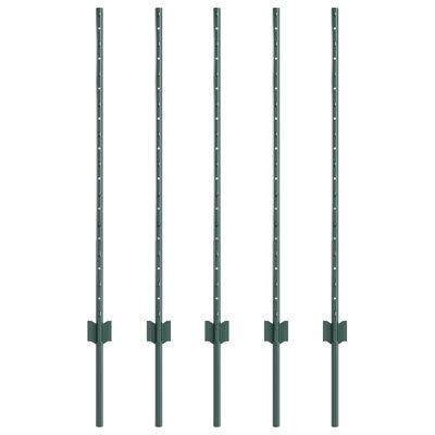 Fence Posts 5 Pcs U-Channel Steel