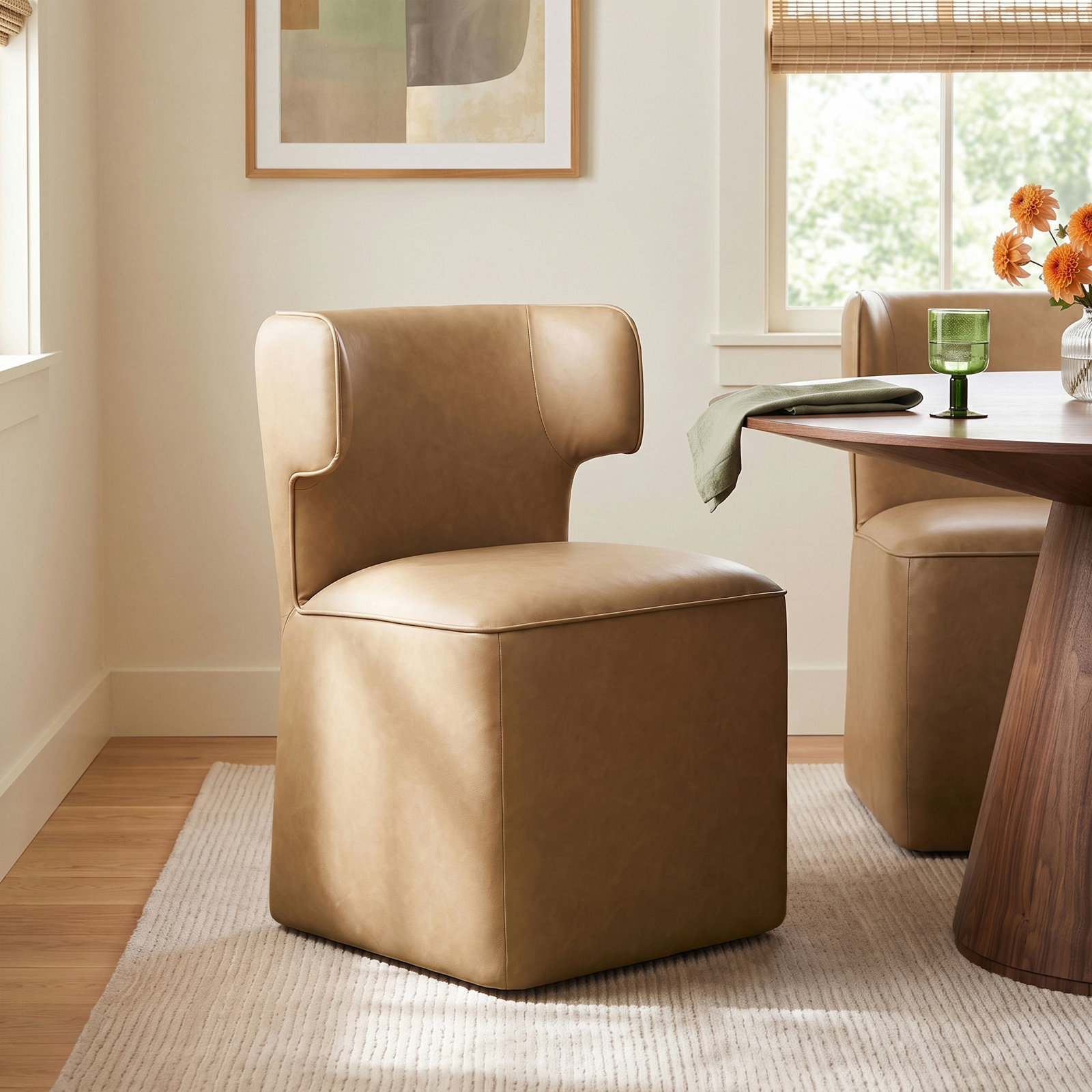 Sardinia Upholstered Dining Chair, Copley Brown Performance