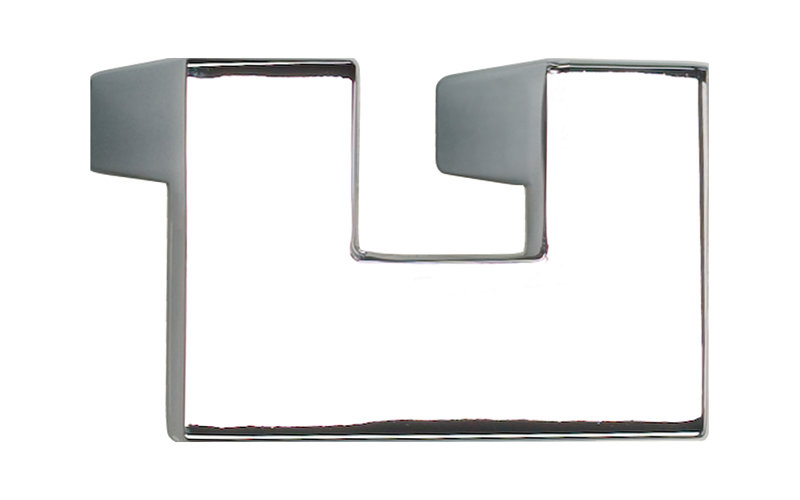 U Turn 1 1/4" Center to Center Bar pull, Polished Chrome