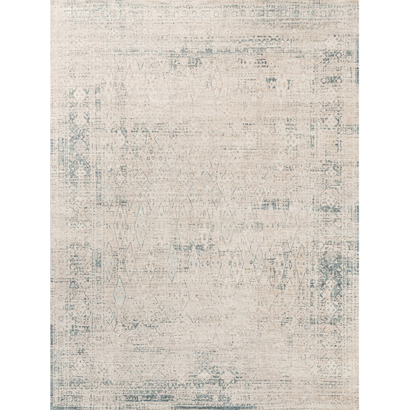 Tapis rectangulaire en laine noué à la main, Rectangulaire 8 pi x 10 pi