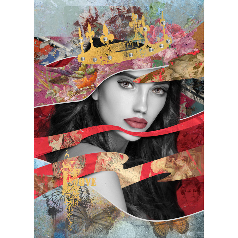Mystery Gaze II Print by Richard Ryder, Image Brush Gel, 34" H x 24" W x 1.5" D
