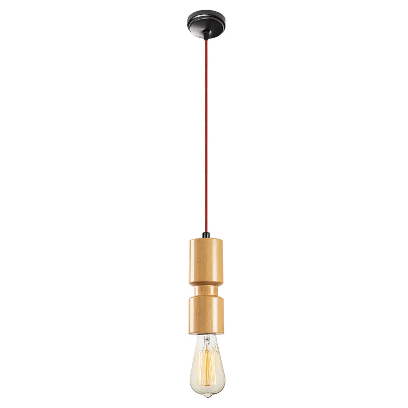 Luminaire suspendu à 1 lumière Aidien, Jaune