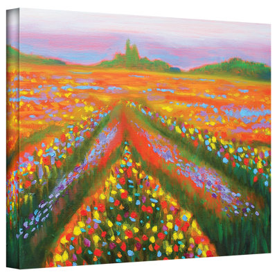 Paysage floral - impression sur toile tendue