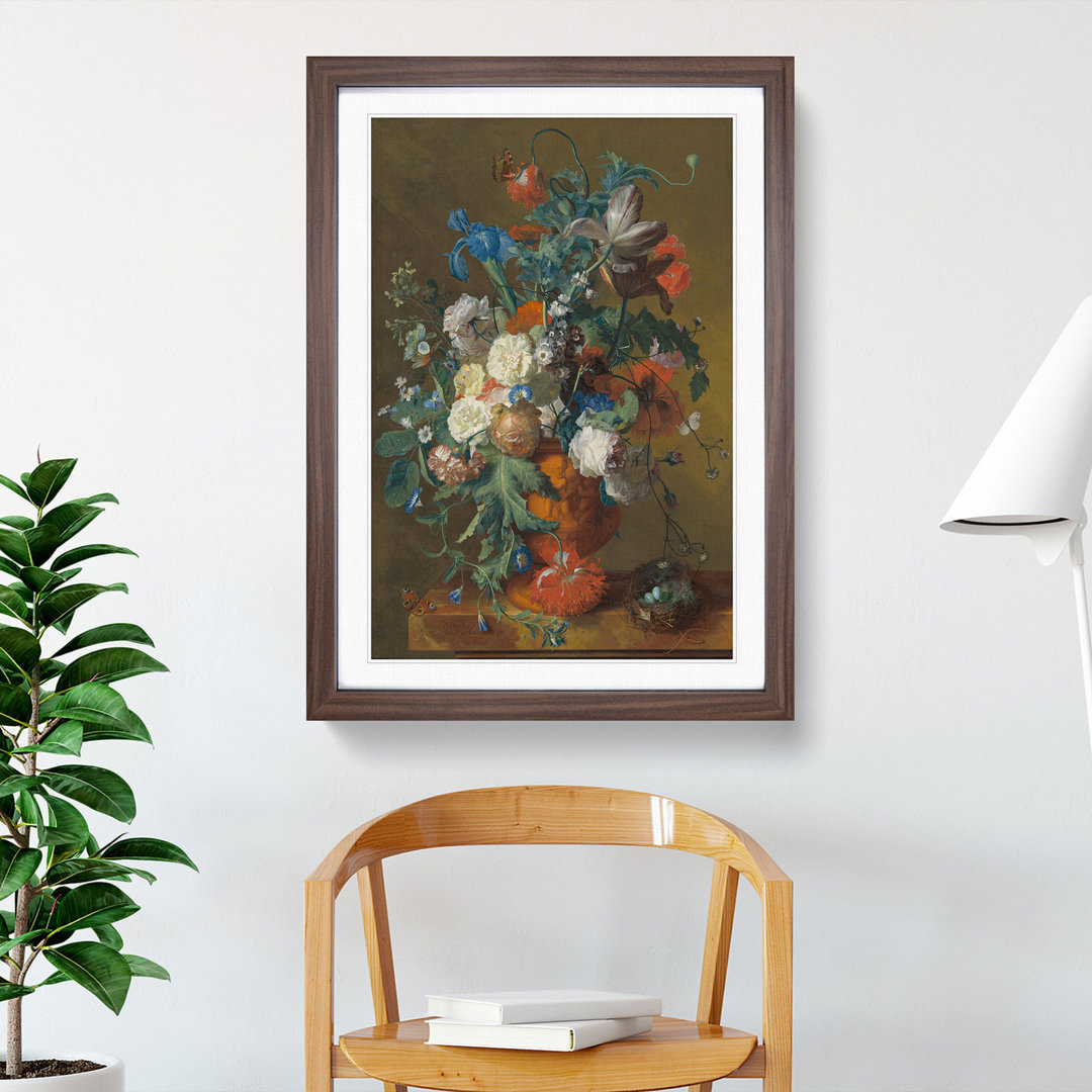 Still Life with Flowers Vol.7 by Jan Van Huysum - Framed Print