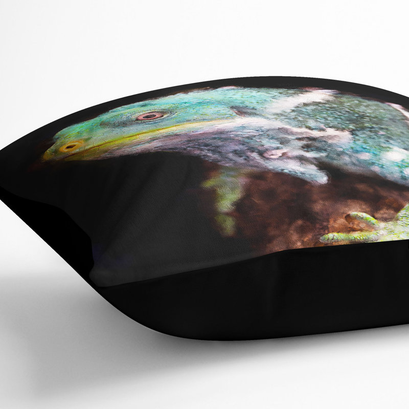 Square Throw Cushion, 40cm H x 40cm W x 15cm D, Black