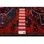 Tapis rouge anatolien fait à la main de conception unique 4 pi 0 po x 9 pi 3 po Konya
