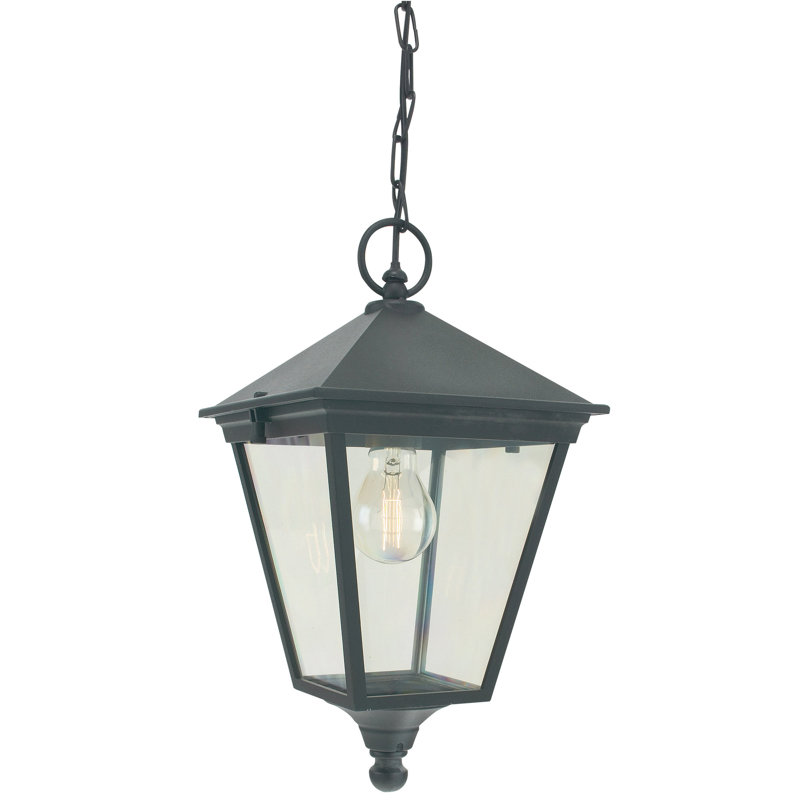 Beijing 1 -Bulb Outdoor Hanging Lantern, Normal, Black