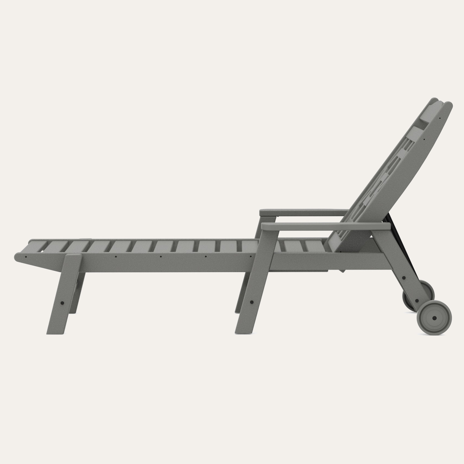 POLYWOOD® Chinoiserie 27" Patio Chaise Lounge, Gray
