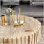 Table basse moderne et minimaliste avec texture bois, stable et durable, rehaussant l'esthétique de l'espace pour les salons, les salles d'étude et les bureaux.-1172837578