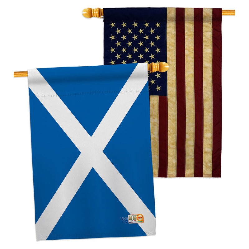Drapeau de maison en polyester à 2 côtés 3 pi 3 po x 2 pi 3 pi St. Andrews