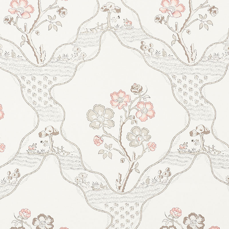 Papier peint Marella, Rose