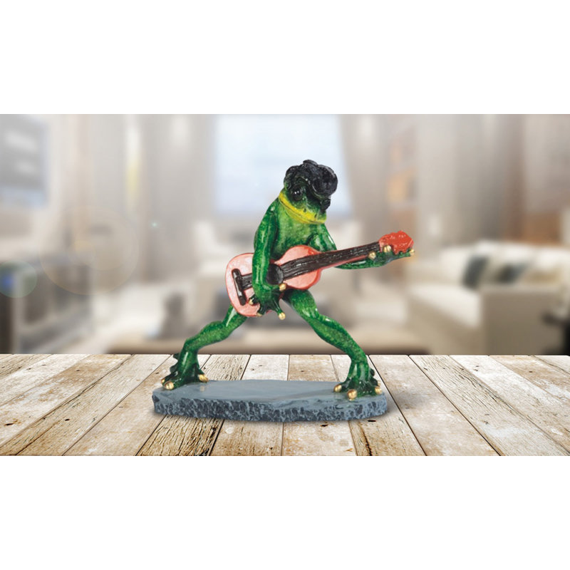 Figurine H 6 po de grenouille avec guitare