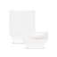 Plat à sauce carrée 2,75 pouces - Porcelaine blanche perle pour trempettes et condiments