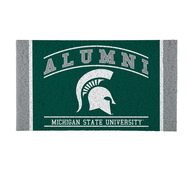 Tapis en PVC de l'Université Michigan State, 28 po x 16 po