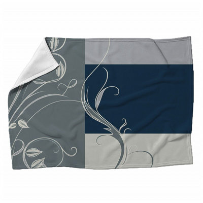 Floral Motif Cool Fleece Blanket