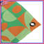 Tapisserie murale géométrique abstrait vert orange - Formes géométriques-60581833