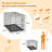 Versatile Folding Metal Dog Crate with Divider and Leak-Proof Tray for Indoor Use-1169598109