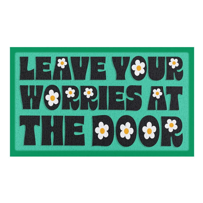 Non-Slip Floral Doormat