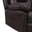 Causeuse inclinable en cuir avec dossier en fibre