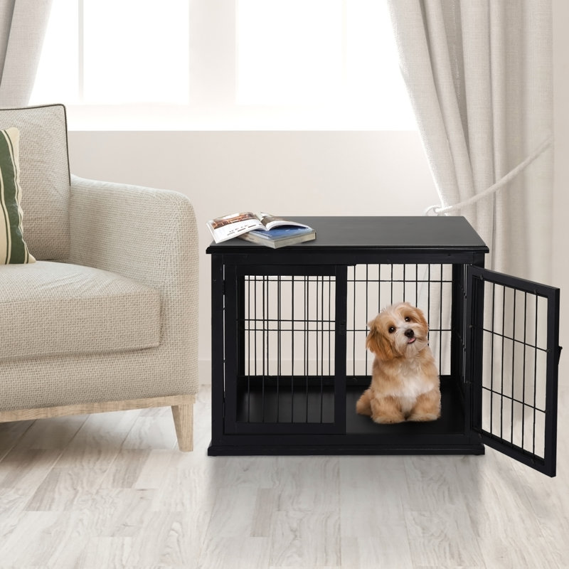 Meuble de caisse pour chien Pawhut, Noir