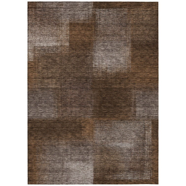 Neysa Washable Abstract Indoor / Outdoor Rug