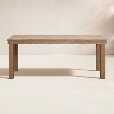 Tov Furniture Cassie Natural 75 Inch Rectangular Outdoor Dining Table