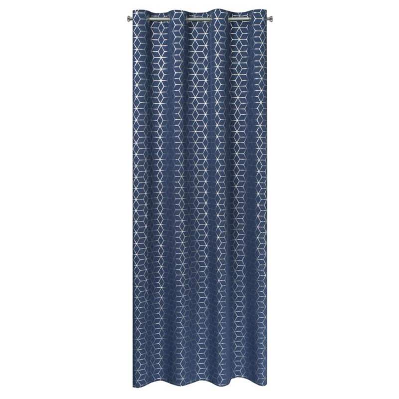 Bullis Blackout Curtain Panel Pair Single Panel, Navy