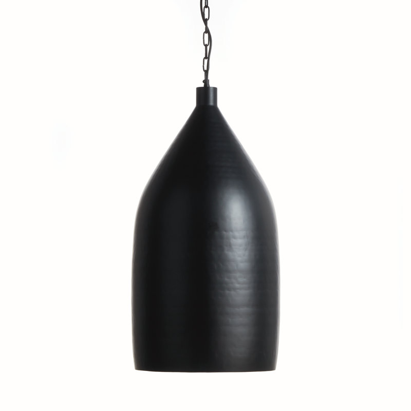 Luminaire suspendu goutte d'eau Bordeaux, Noir mat, H 28,5 po x l 13 po x P 13 po 