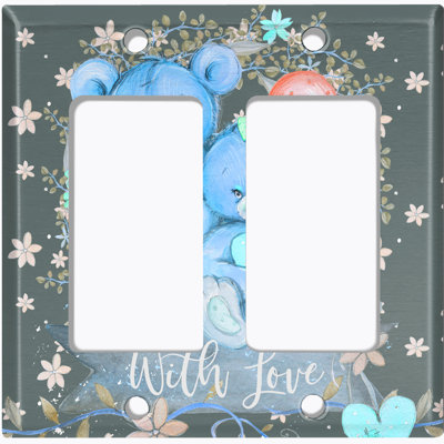 Patterned 2 - Gang Toggle Light Switch Standard Wall Plate