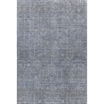 Premium Machine Washable Prisco Blue Rug