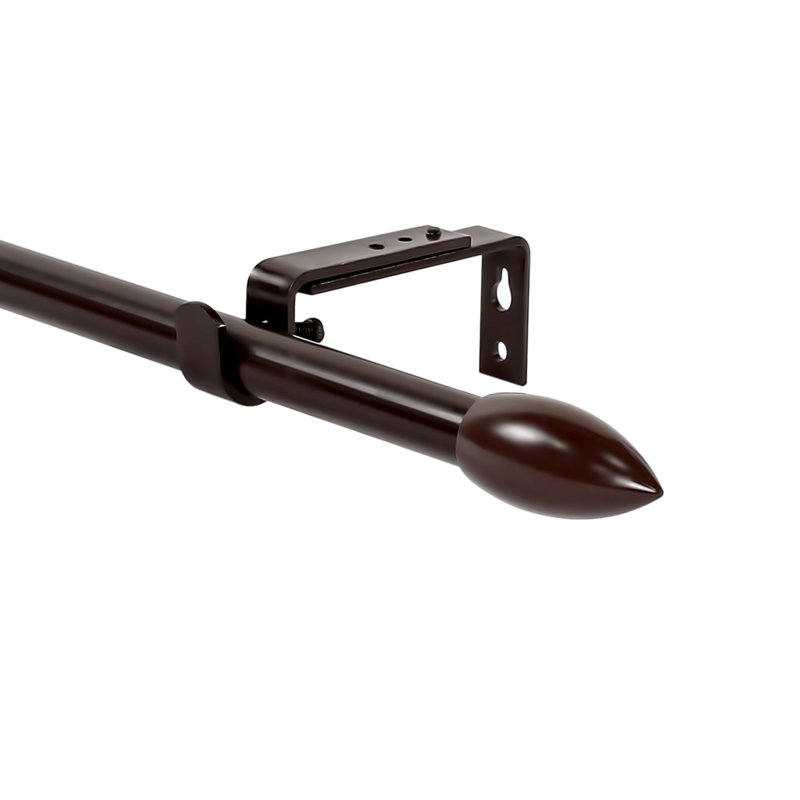 Tringle à rideaux simple Vermehr, H 0,62 po x l 48 po x P 0,62 po, Bronze
