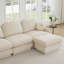 Canapé en forme de L avec repose-pieds mobile Cloud, coussins ronds exquis et coussins de dossier matelassés-1885509674-1885509676