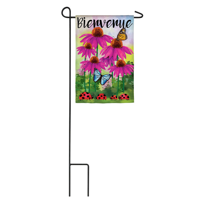 Polyester à 2 faces de 18 po x 13 po dorete Drapeau de jardin