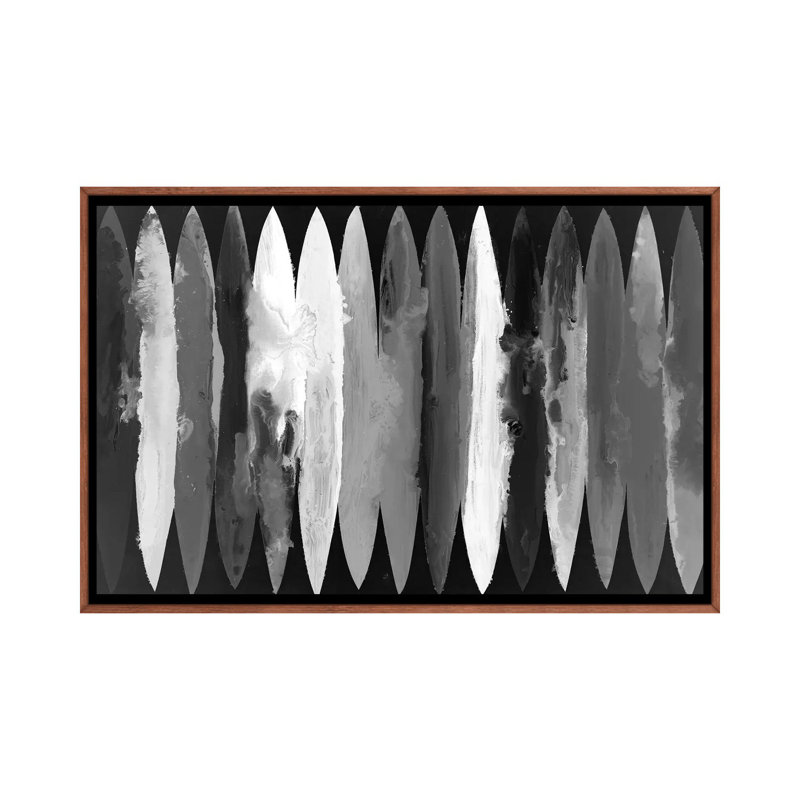 Even Flow - Inverted 6 Pcs., White Floater Framed, 40" H x 60" W