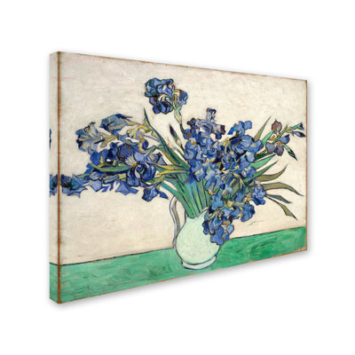 «Irises In A Vase», reproduction sur toile tendue