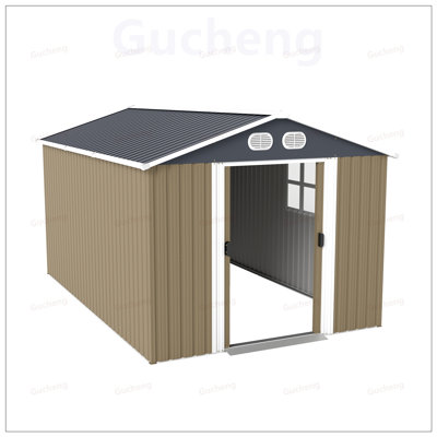 Remise de rangement extérieure en métal Campcraft, grande et durable avec cadre robuste, porte verrouillable pour un rangement sécuritaire dans le jardin et la cour