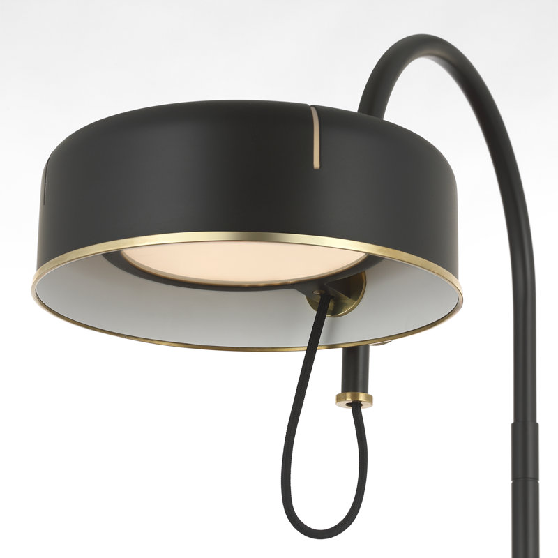 Thomas O'Brien Oso 25" Arc Table Lamp, Black, Iron