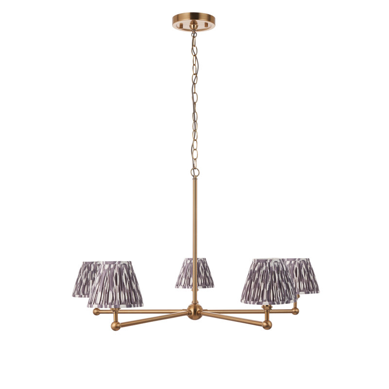 Santiago 5 - Light Waggon Wheel Chandelier, Grey