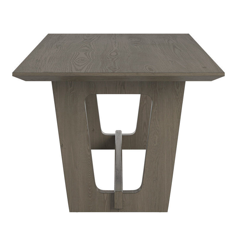 Cipolla 72" Wood Finish Rectangular Dining Table, Gray