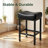Faux Leather Bar Stool, Sturdy Iron Frame, Thick Upholstery, 250lbs Load Capacity, Counter Height No Backrest Set Of 2-1559943108